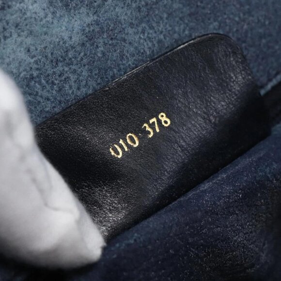 GUCCI GG Supreme Sherry Line Shoulder Bag PVC 2way Navy Gold 010 378 Auth 145988 - Picture 12 of 16